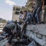 Distribuzione di cibo a Gaza