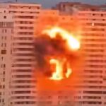 Palazzo di Kiev colpito da un drone russo