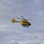Un elicottero dell'elisoccorso in servizio