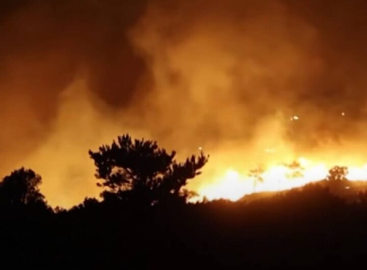 Vasto incendio sull'isola di Creta