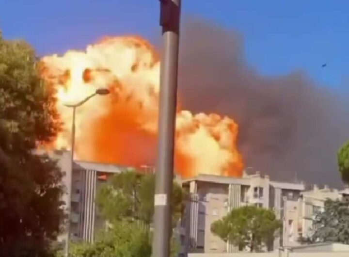Esplosione a un deposito di gas a Roma