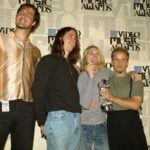 I Nirvana fotografati alla premiazione di un Music Video Award