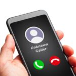 Chiamata da numero sconosciuto sulla schermata di un cellulare