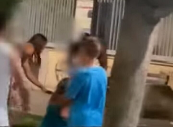 Un frame del video dell'aggressione ad una donna a Tricase