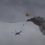 Recupero dell'alpinista ferito sul Monte Rosa