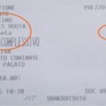 Lo scontrino del bar di Treviso con i 10 centesimi in più