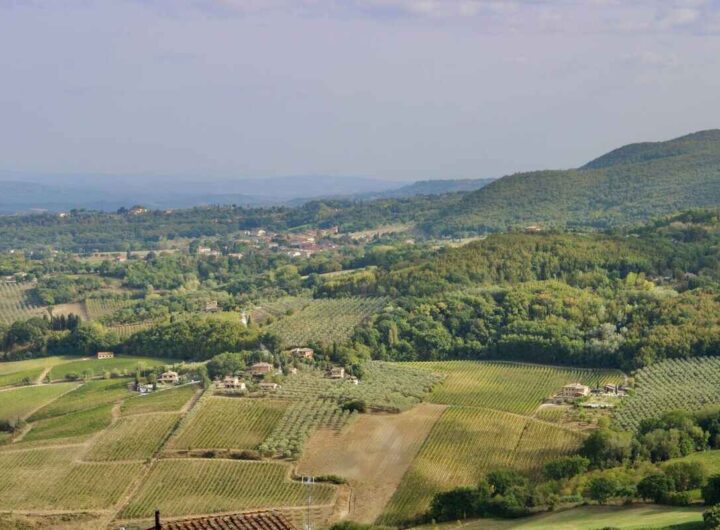 un paesaggio collinare