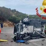 L'auto di Giorgetto Giugiaro ribaltata