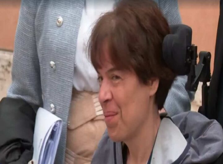 Laura Santi in una foto tratta da un video