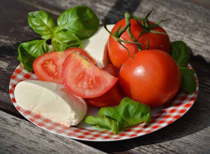 un piatto di caprese