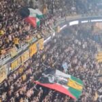 I tifosi dell'Aek Atene che insultano i tifosi del Beer Sheva
