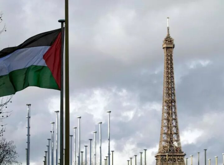 bandiera palestina a parigi
