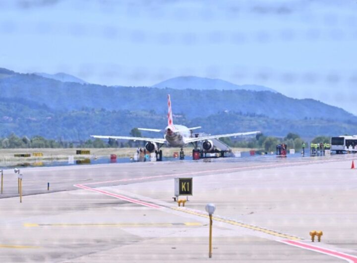 risucchiato dal motore di un aereo