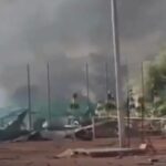 Detriti sul campo da tennis