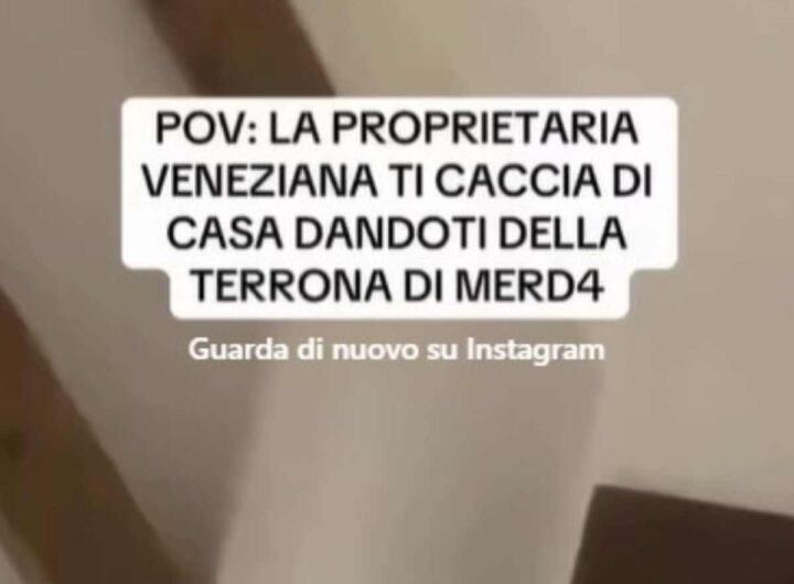 Un frame del video della ragazza cacciata a Venezia