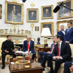 Truppe cinesi in Ucraina per peacekeeping: chissà che ne pensano Macron e Salvini, nella foto Zelenskyy e Trump