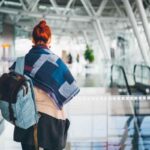 Passeggera aeroporto