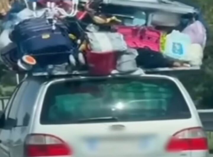 Auto carica di bagagli