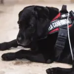 cane che accompagna persone cieche