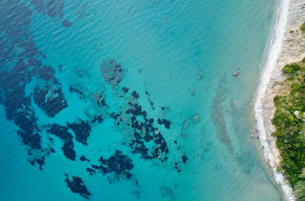 Il mare di Pisciotta visto dall'alto