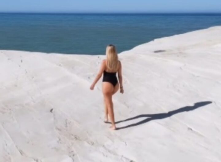 clizia incorvaia a Scala dei Turchi