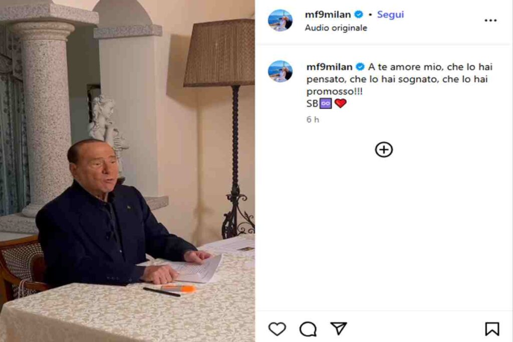 Il video con Berlusconi postato dalla Fascina su Instagram