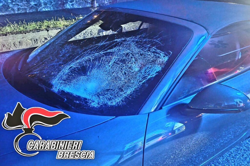 L'auto che ha colpito il 27enne irlandese lungo la Gardesana