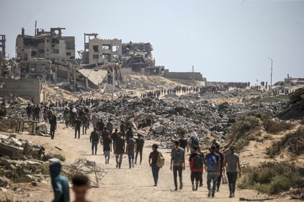 Pace senza speranza a Kiev e Gaza, nel Pd peggio mi sento: e attenti al l’abbronzatura (Merz docet), nella foto Gaza