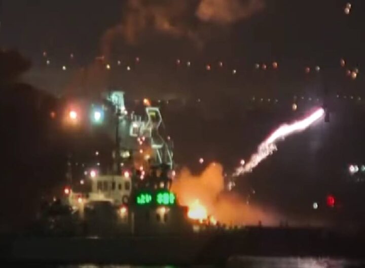 Chiatte in fiamme per il malfunzionamento dei fuochi d'artificio in Giappone