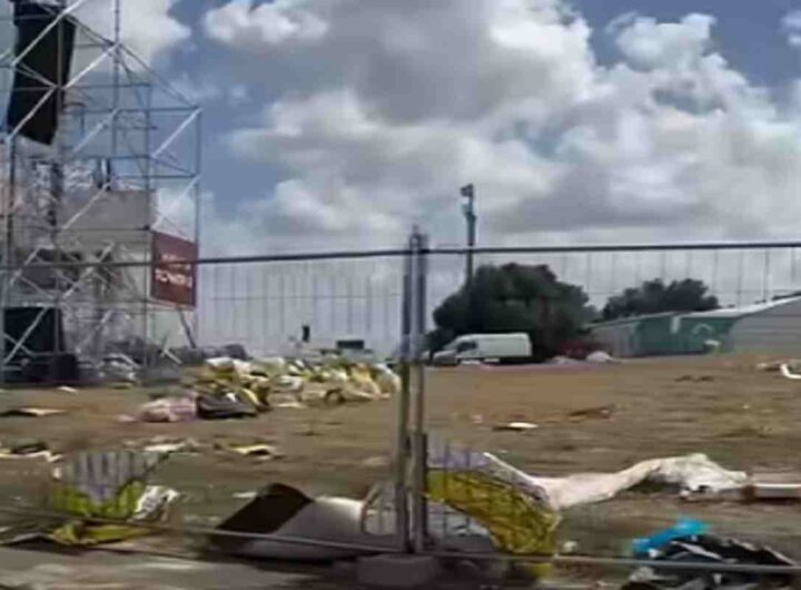 I rifiuti rimasti nell'area del Giubileo dei giovani