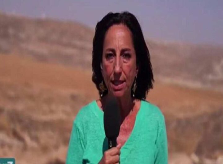 Lucia Goracci durante la diretta