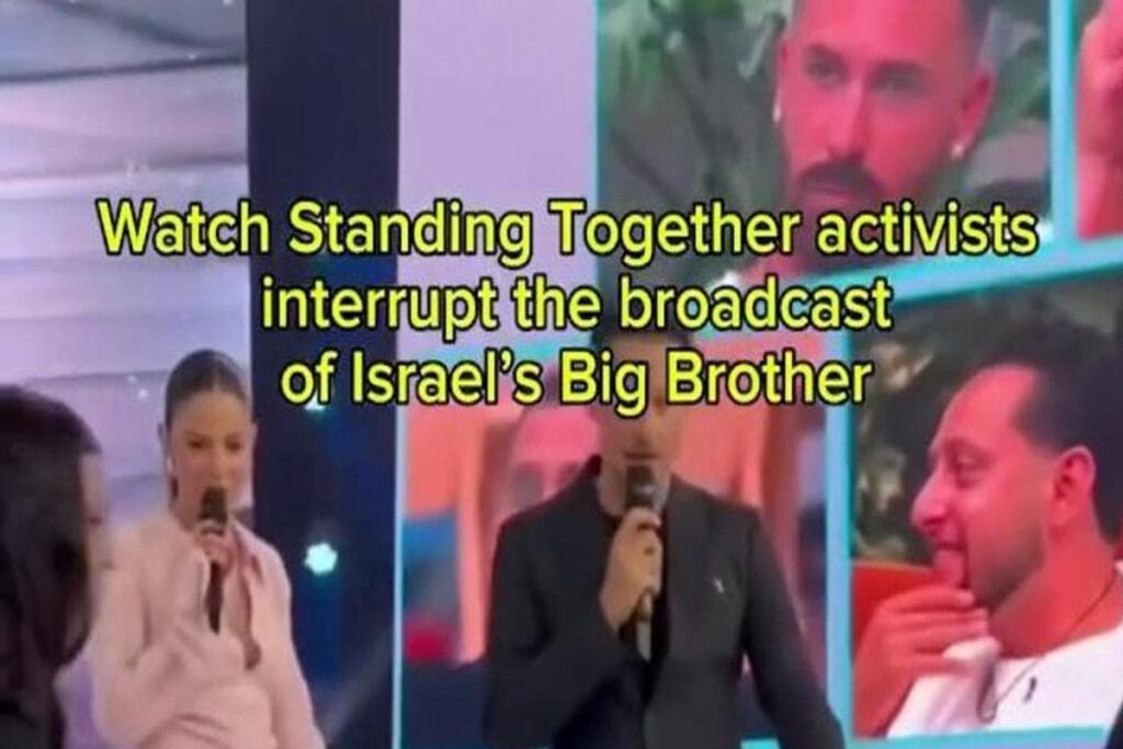 Il video degli attivisti che interrompono una puntata del Grande Fratello israeliano