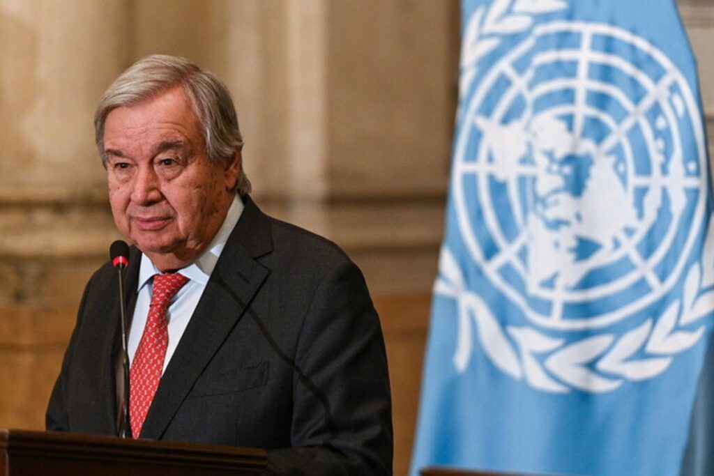 Il segretario generale delle Nazioni unite Antonio Guterres