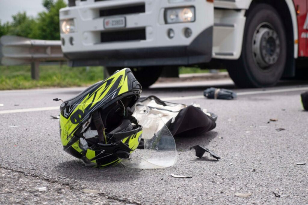 un incidente in moto