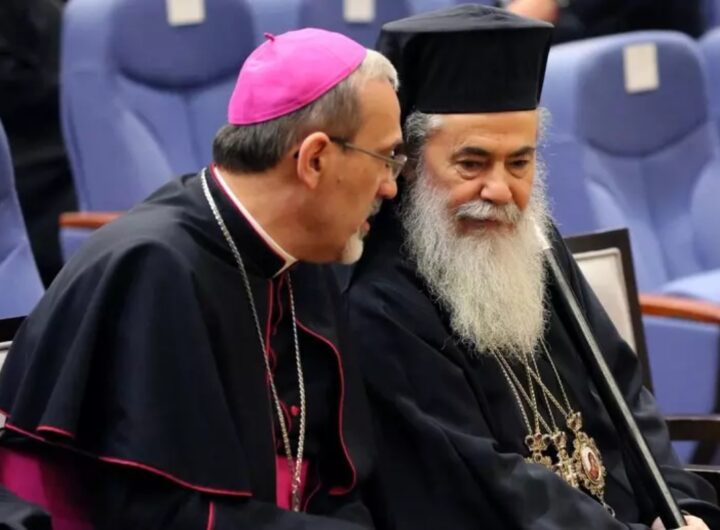 il cardinale pizzaballa e il patriarca teofilo III