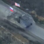 tank russo bandiera usa