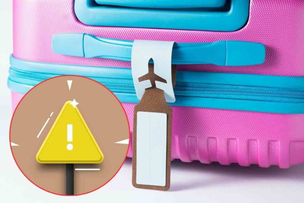 Rischi mettere etichetta sulla valigia