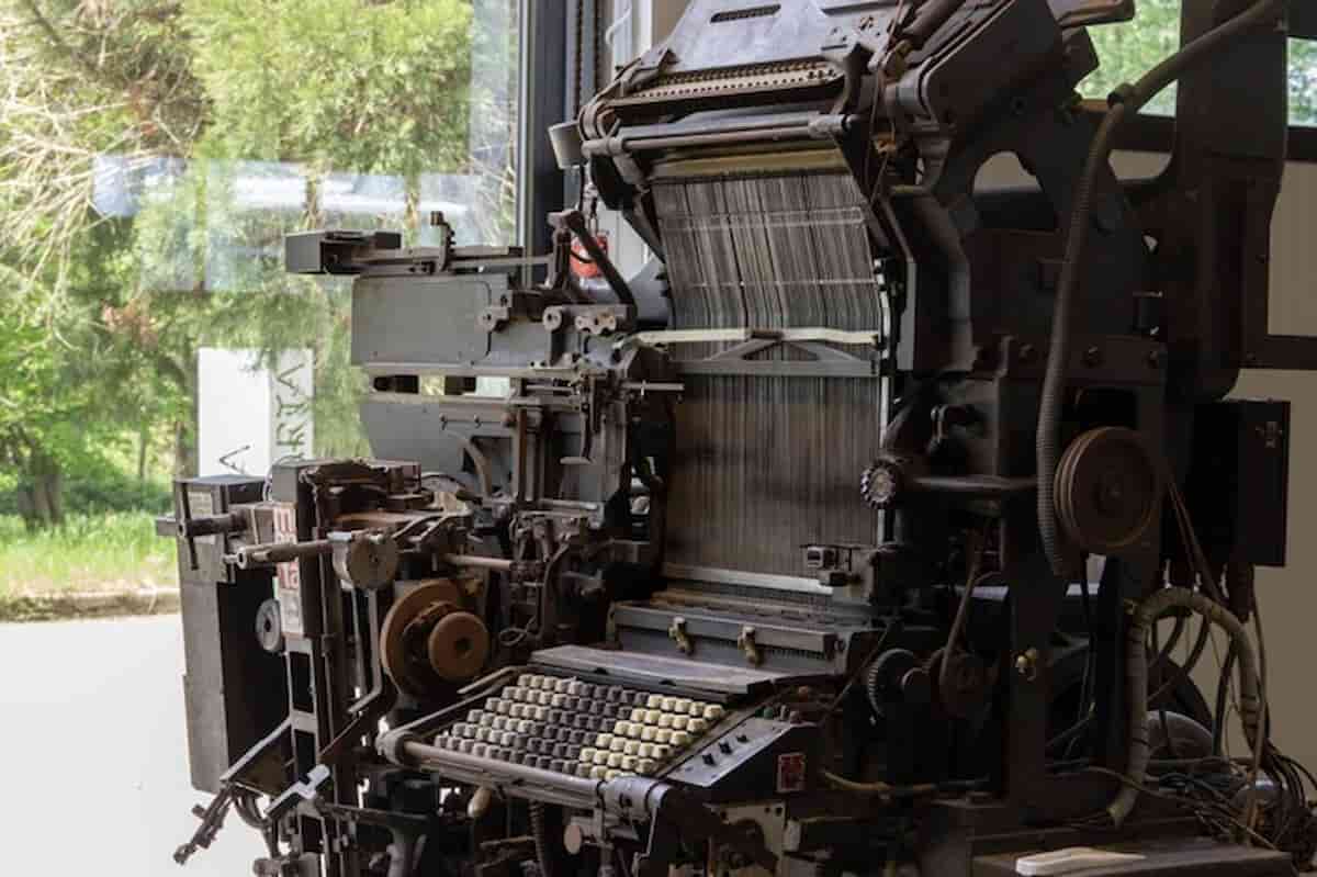 Lo Sprint fu scuola di mestiere, al Cittadino capii che ogni occasione è buona per imparare, nella foto una linotype