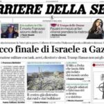 Il Corriere della Sera, la prima pagina di oggi