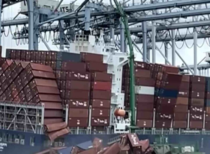 oltre 60 container cadono in mare in California