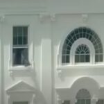 Oggetto giù dalla finestra della Casa Bianca