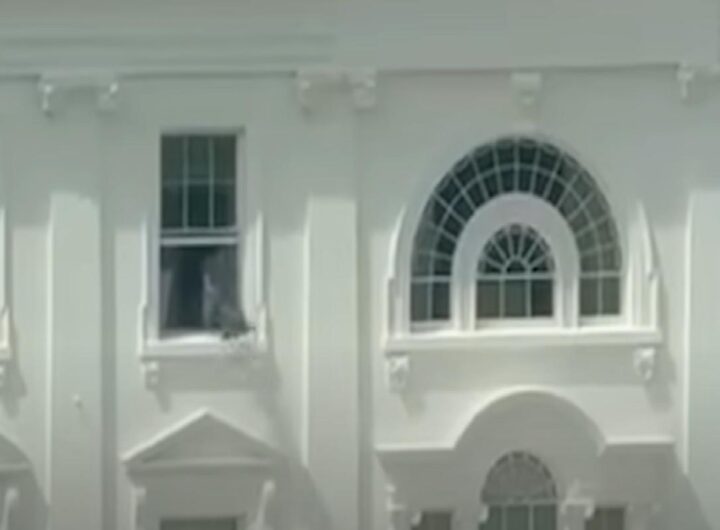 Oggetto giù dalla finestra della Casa Bianca