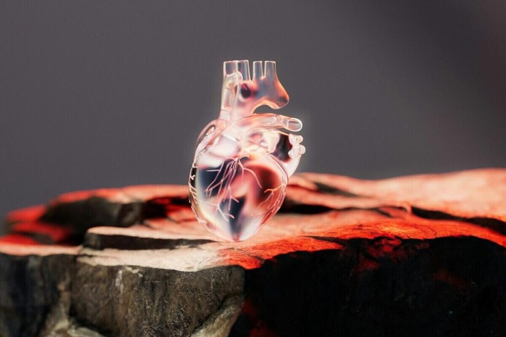 un cuore in vetro