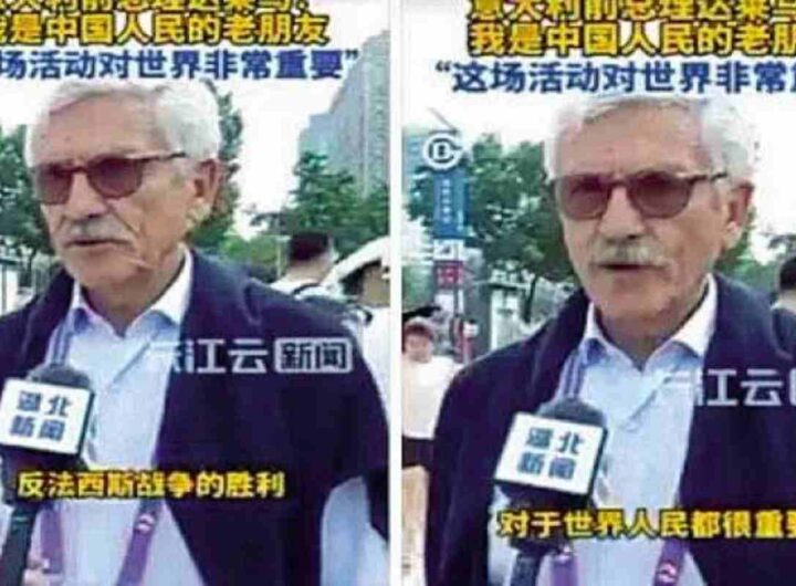 Putin come Berlusconi alla fine? D'Alema gli fa l'ultimo prezzo ma dal video con Xi non si direbbe, nella foto D'Alema a Pechino alla parata