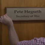 Targa ufficio Pete Hegseth