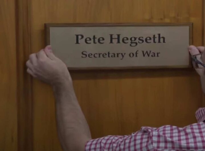 Targa ufficio Pete Hegseth
