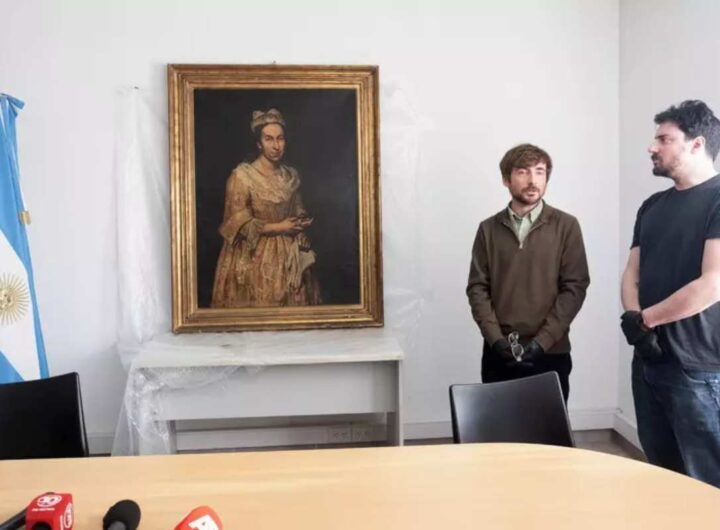 Il dipinto "Ritratto di una dama" recuperato in Argentina