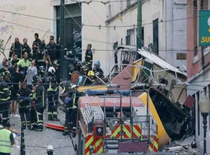 Lisbona, stranezze nell'appalto per la manutenzione delle funivie, la tragedia senza ripercussioni sul turismo, nella foto La funicolare di Lisbona dopo l'incidente