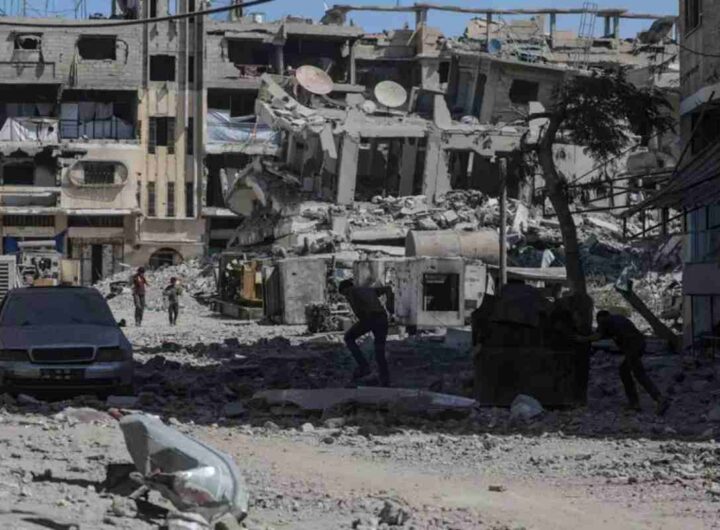 Pace? Per ora si tratta ma in Italia non c’è tregua alla polemica, Landini guida e guarda al (suo) futuro, Nella foto Gaza