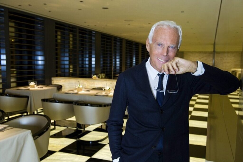 Armani come il Re Sole, Apres moi le deluge: ma con minorité de blocage in mano agli eredi, nella foto Giorgio Armani